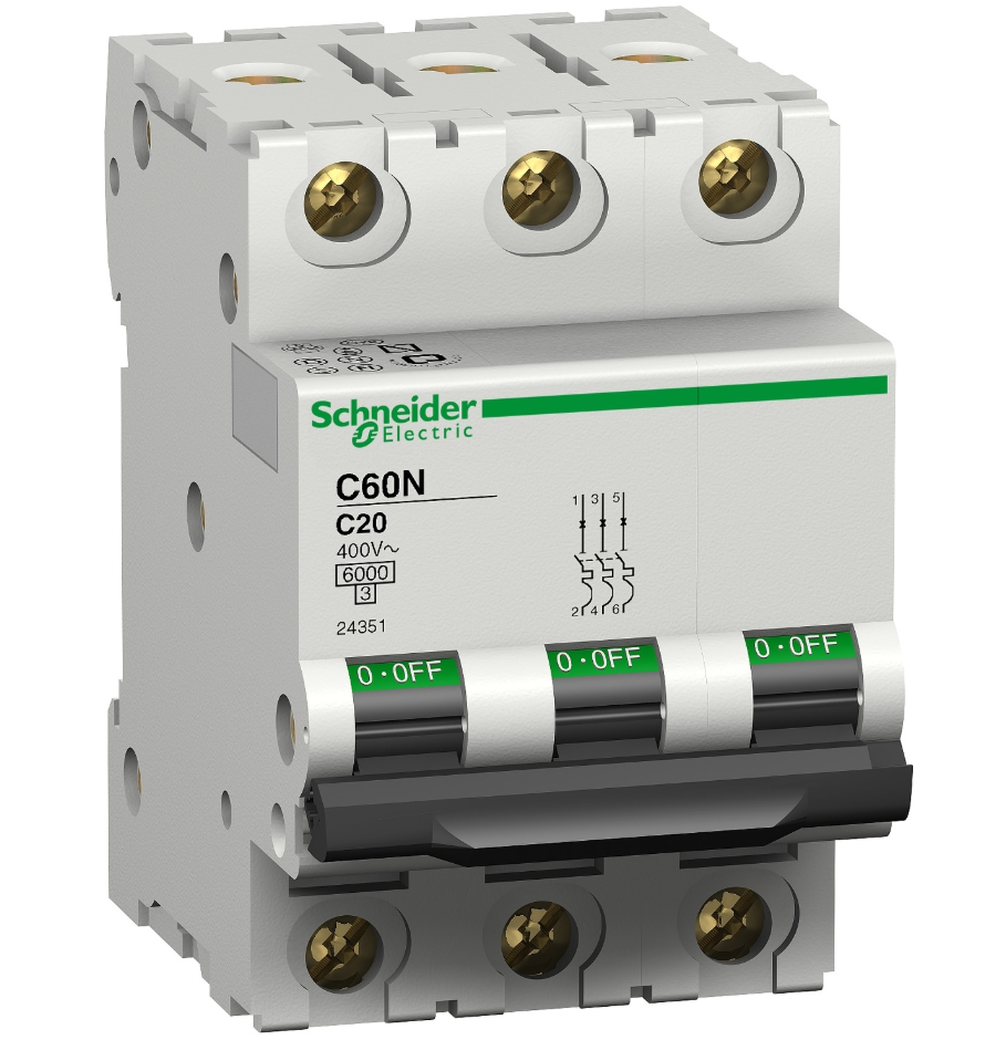 Выключатель автоматический C60N 3П 10А С 15006 Schneider Electric