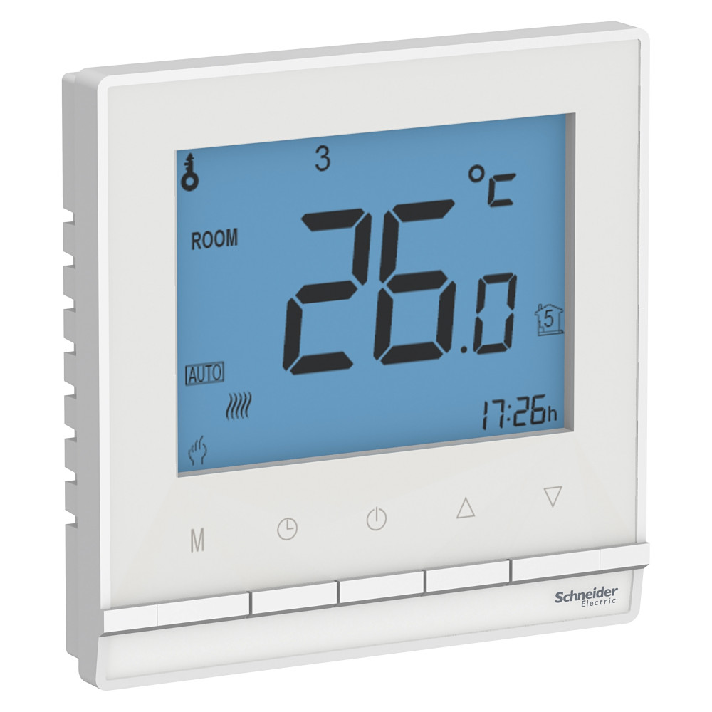Термостат электронный Schneider Electric AtlasDesign 16А для теплого пола с датчиком +5град.C +35град.C в сборе белый купить с доставкой по РФ