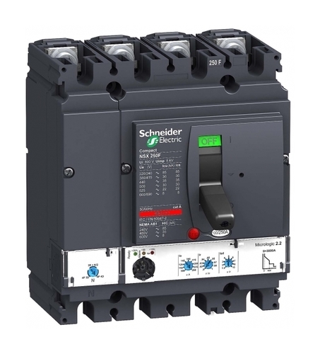 Выключатель автоматический Schneider Electric Compact NSX 250 4-полюсный 250А 50кА купить с доставкой по РФ
