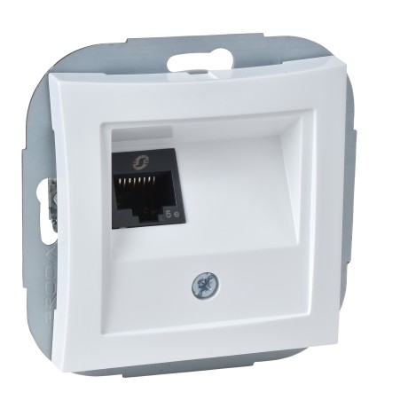 Розетка компьютерная Schneider Electric ДУЭТ RJ45 кат.5 в рамку белая
