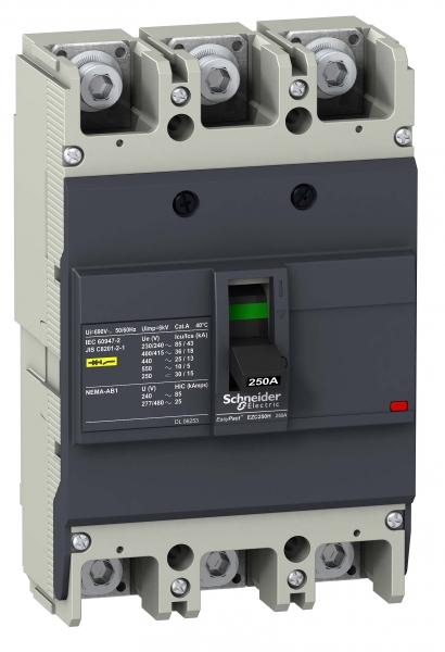 Автоматический выключатель Schneider Electric EasyPact EZC250 36 кА/415В 3П3Т 160 A купить с доставкой по РФ