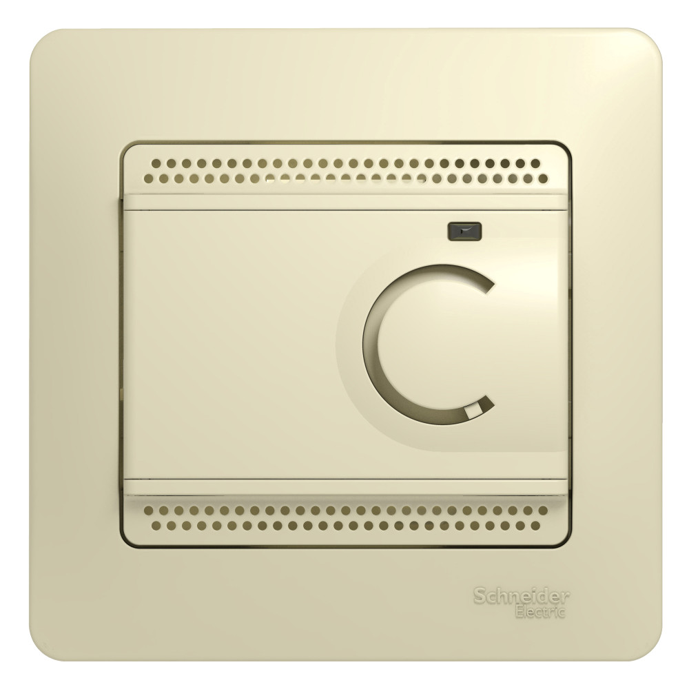 Терморегулятор электронный Schneider Electric GLOSSA 10А с датчиком +5...+50°C в сборе бежевый купить с доставкой по РФ