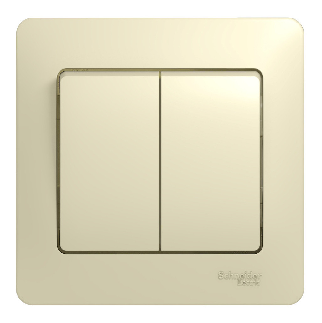 Выключатель Schneider Electric 2-кл. СП Glossa 10А IP20 (сх. 5) 10AX в сборе беж. SchE GSL000252 купить с доставкой по РФ