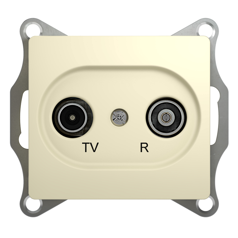 Розетка Schneider Electric GLOSSA TV-R проходная в рамку бежевый