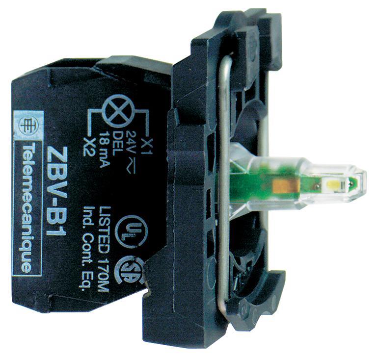 Корпус в сборе Schneider Electric Harmony XB5 1Н.О.встроенный светодиод 24B зелёный купить с доставкой по РФ