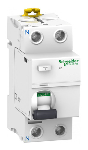 Блок утечки тока Schneider Electric iID 2Р 16A 10mA A 2-полюсный, 16A,тип А (УЗО) купить с доставкой по РФ