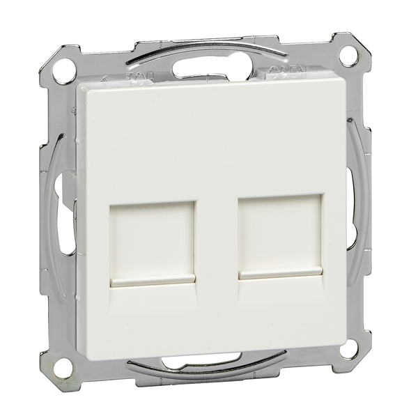 Розетка Schneider Electric M-Trend телефон/компьютер RJ11+RJ45 кат.5е UTP в рамку белая