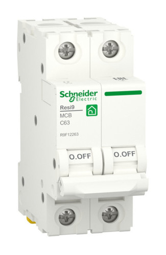 Выключатель автоматический дифференциального тока Schneider Electric RESI9 2P C 63А 6кА