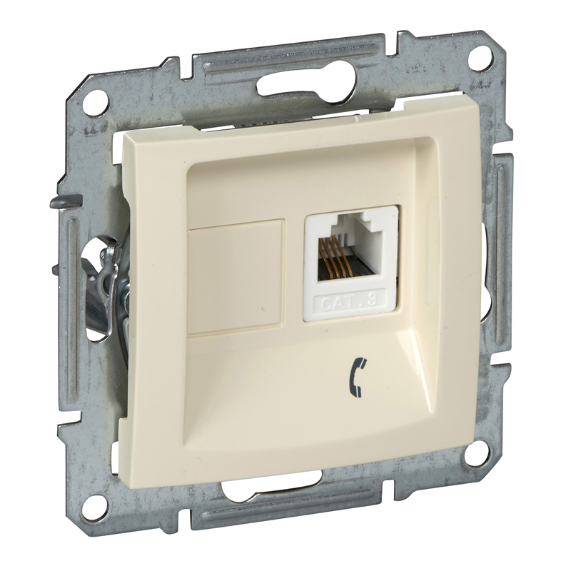 Розетка телефонная Schneider Electric Sedna RJ11 в рамку бежевая