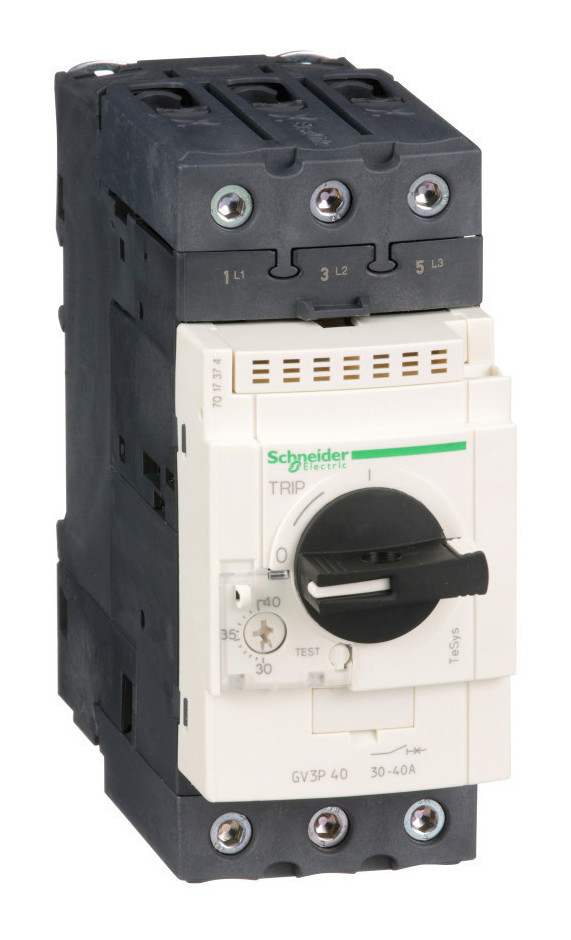 Выключатель автоматический Schneider ElectricСиловой автомат для защиты двигателя Schneider Electric TeSys GV3 65А 3P термомагнитный расцепитель купить с доставкой по РФ
