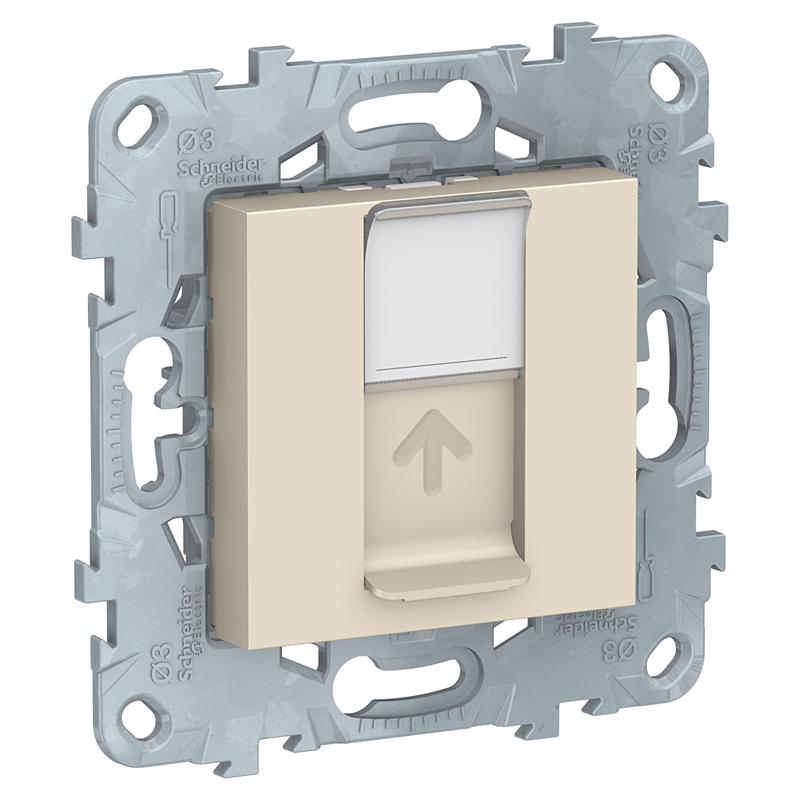 Розетка компьютерная Schneider Electric UNICA NEW RJ45 одиночный кат.5е бежевый