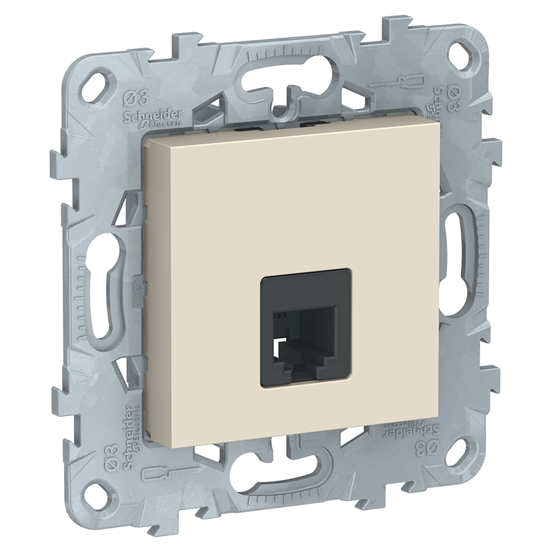 Розетка телефонная Schneider Electric UNICA NEW RJ11 одиночная бежевый