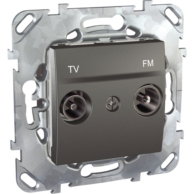 Розетка телевизионная Schneider Electric Unica Top TV+R, оконечная, графит купить с доставкой по РФ