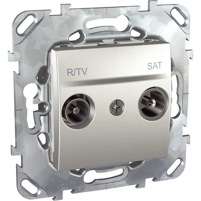 Розетка телевизионная Schneider Electric Unica Top TV+R+SAT, алюминий