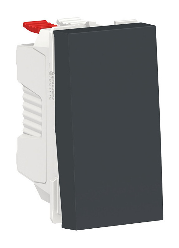 Выключатель Schneider Electric UNICA MODULAR одноклавишный схема 1 10 AX 250 В 1 модуль антрацит