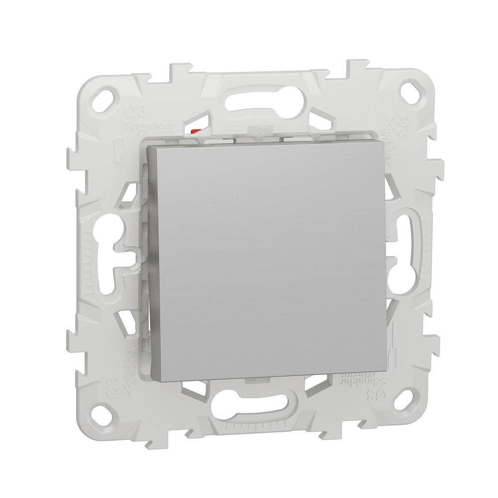 Переключатель Schneider Electric UNICA NEW одноклавишный перекрестный схема 7 10 AX 250 В алюминий