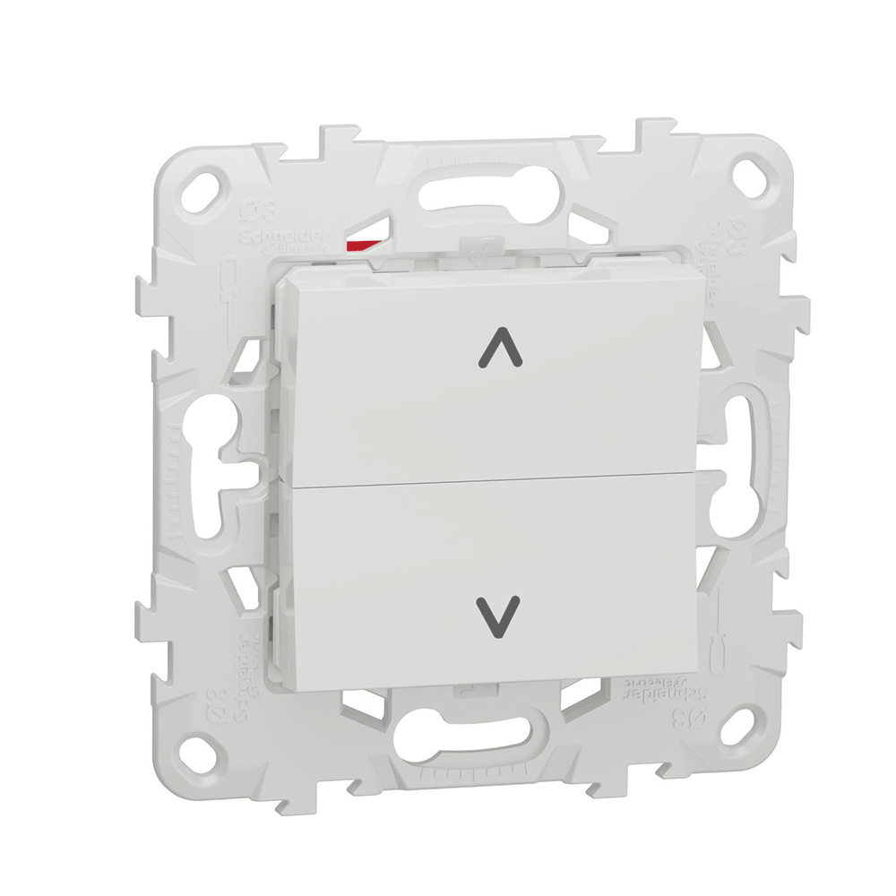 Выключатель Schneider Electric UNICA NEW для жалюзи двухклавишный кнопочный 2 х схема 4 белый