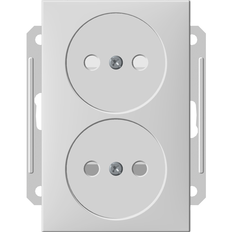 Розетка двойная Schneider Electric W59 без заземления в рамку белая