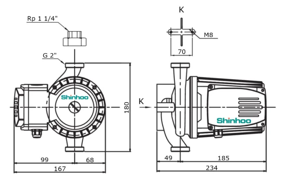 Насос циркуляционный Shinhoo BASIC PRO 32-12S заказать со складов по всей России