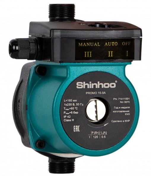 Циркуляционный насос Shinhoo PROMO 15-9A резьбовой