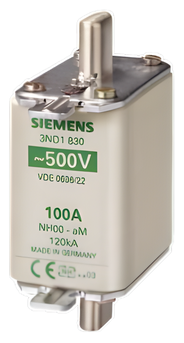 Вставка плавкая Siemens АМ с неизолированными выступами для монтажа/демонтажа размер 00 Iном=100A Uном=500В
