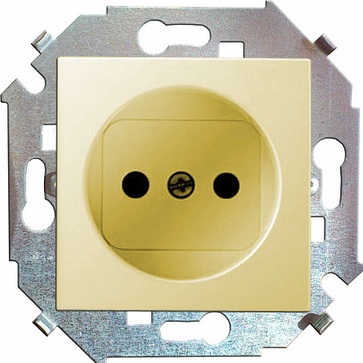 Розетка Simon 1-м СП Simon15 16А IP20 250В с заземл. Schuko защ. шторки винт. клеммы сл. кость