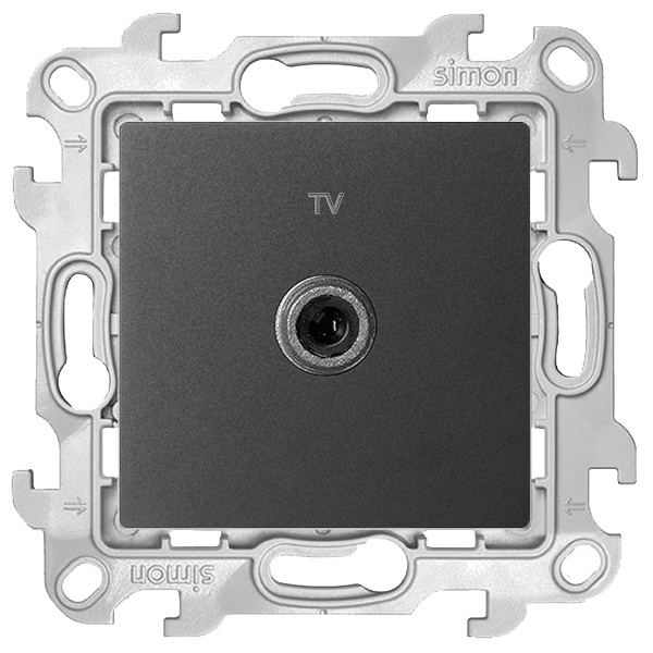 Розетка Simon телевизионная одиночная TV СП Simon24 IP20 механизм графит