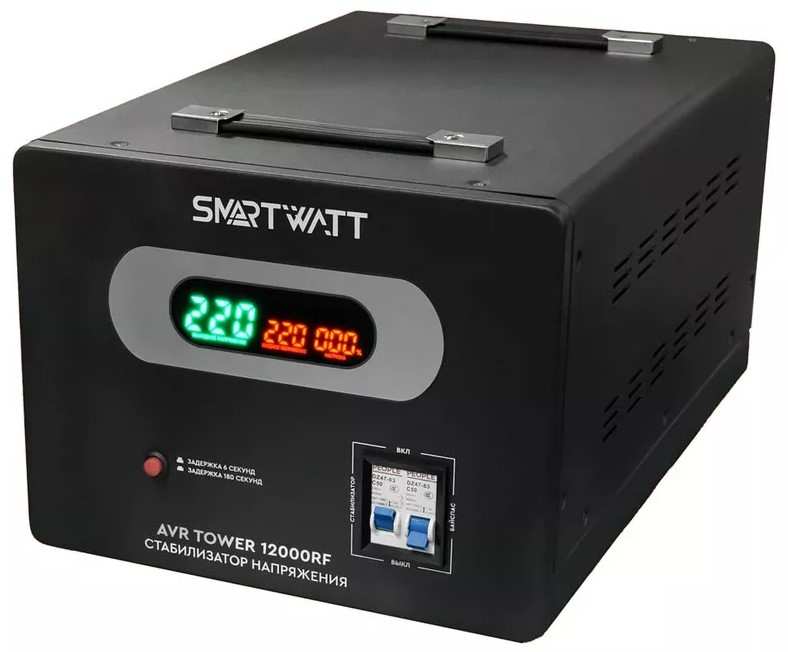 Стабилизатор напряжения напольный SMARTWATT AVR TOWER 12000RF купить с доставкой по РФ
