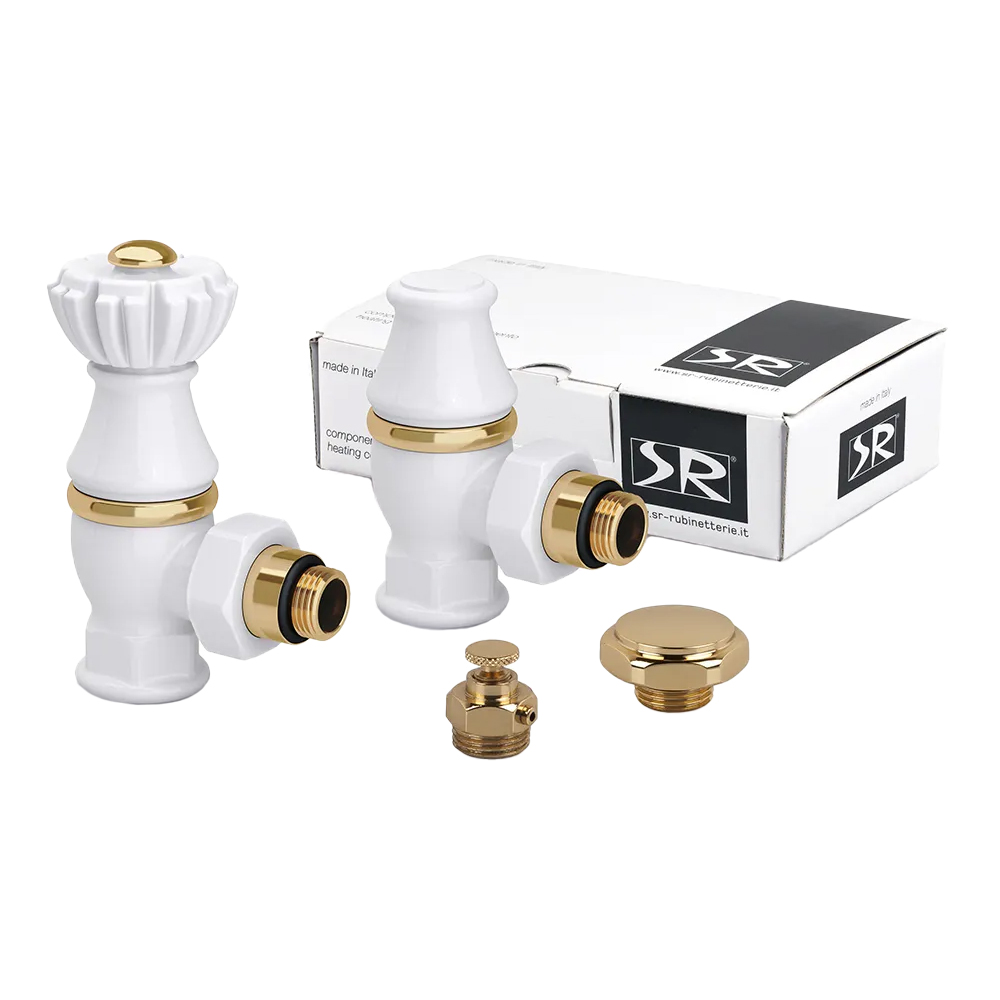 Комплект SR Rubinetterie Liberty 1/2” x 3/4” угловой белый