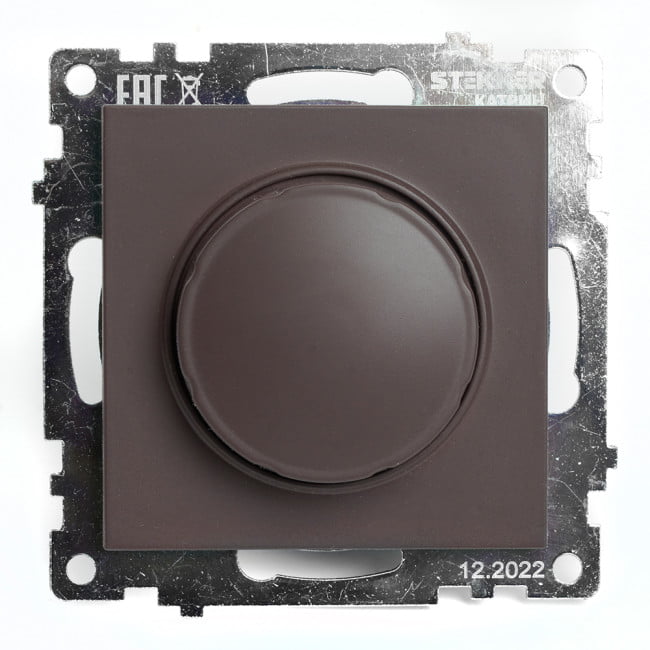 Выключатель диммирующий TRIAC Stekker Катрин GLS10-7106-04 49017 шоколад купить с доставкой по РФ