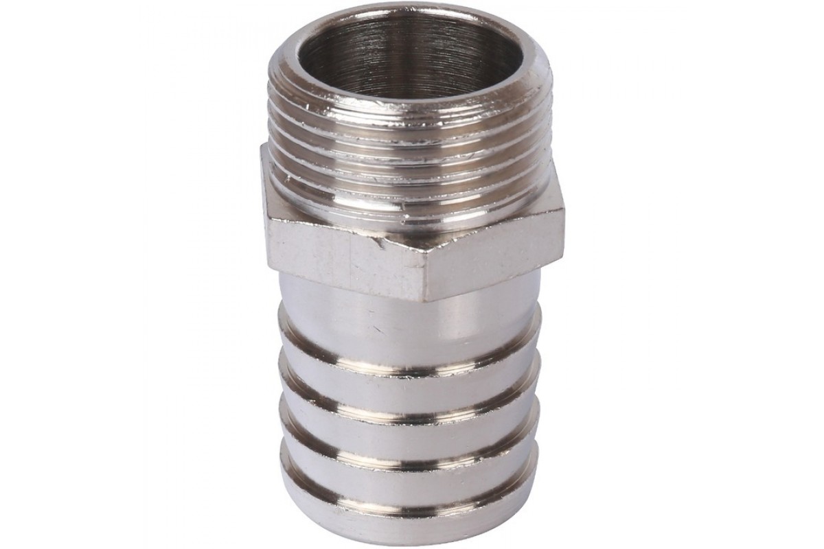 Штуцер STOUT наружная резьба никелированный 1/2"x20
