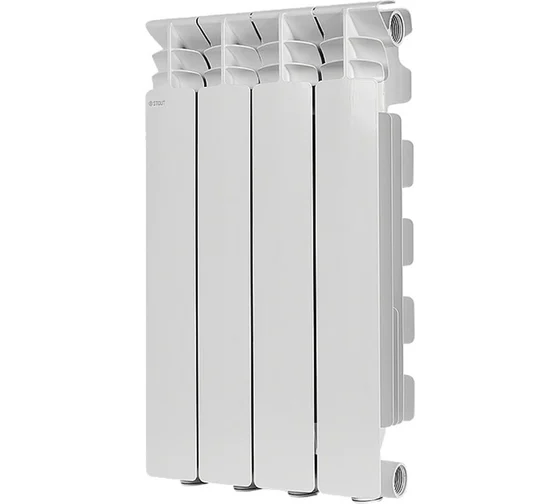 Радиатор отопления Stout SRA-3310-050004 STOUT GAMMA 500 4 секции радиатор алюминиевый боковое подключение (белый RAL 9010)