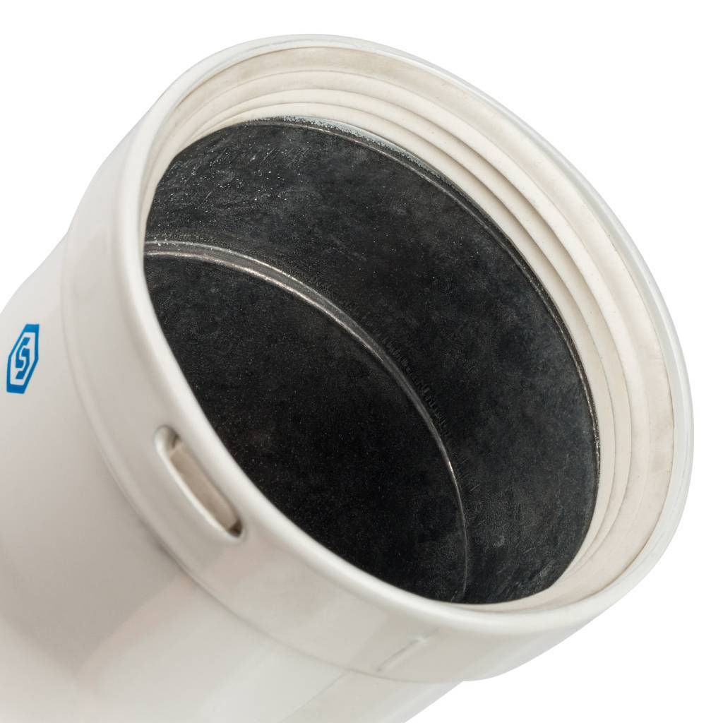 Элемент дымохода отвод Stout 90 D80 с инспекционным окном оформить заказ с доставкой с ближайшего склада