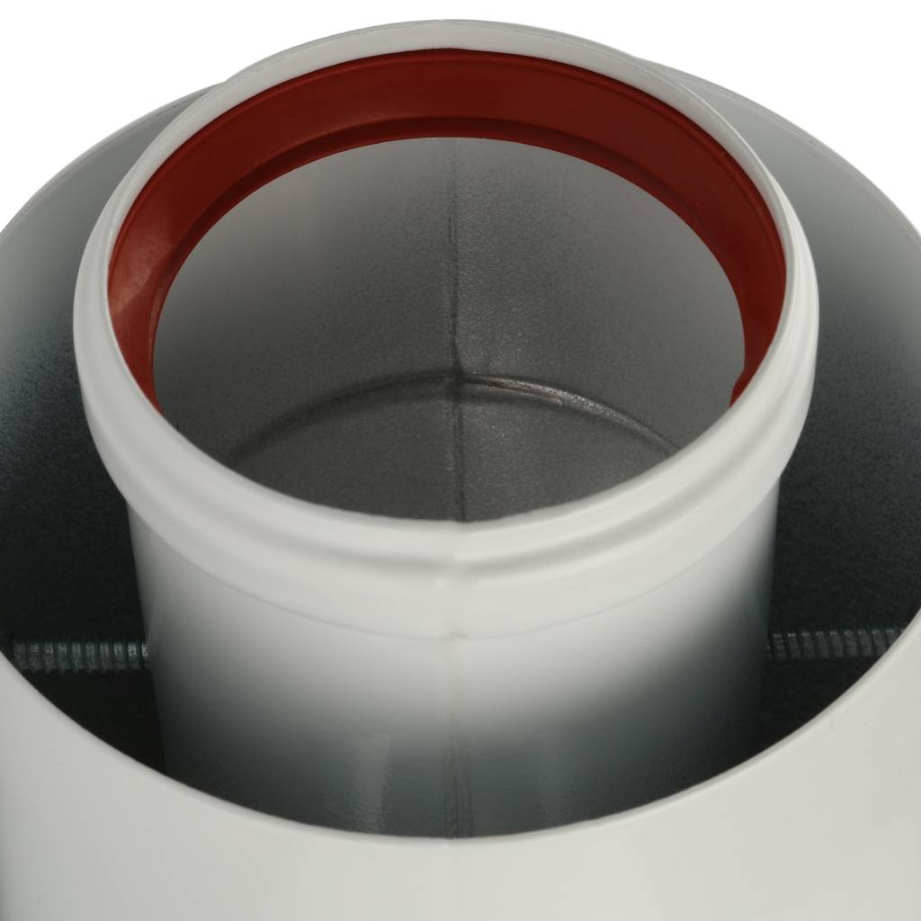 Элемент дымохода DN60/100 адаптер для котла угловой Stout 90° коаксиальный (совместимый с Baxi, Viessmann) купить с ближайшего склада