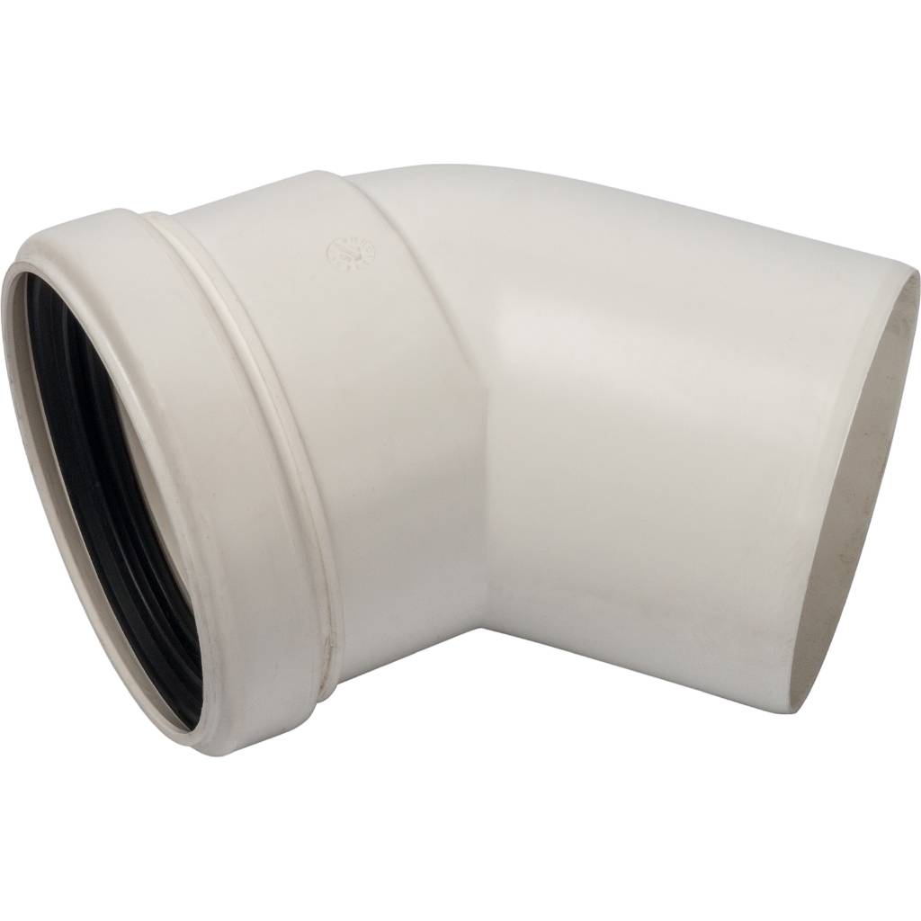 Элемент дымохода конденсационного Stout угол 45° D80 м/п PP-FE заказать со складов по всей России