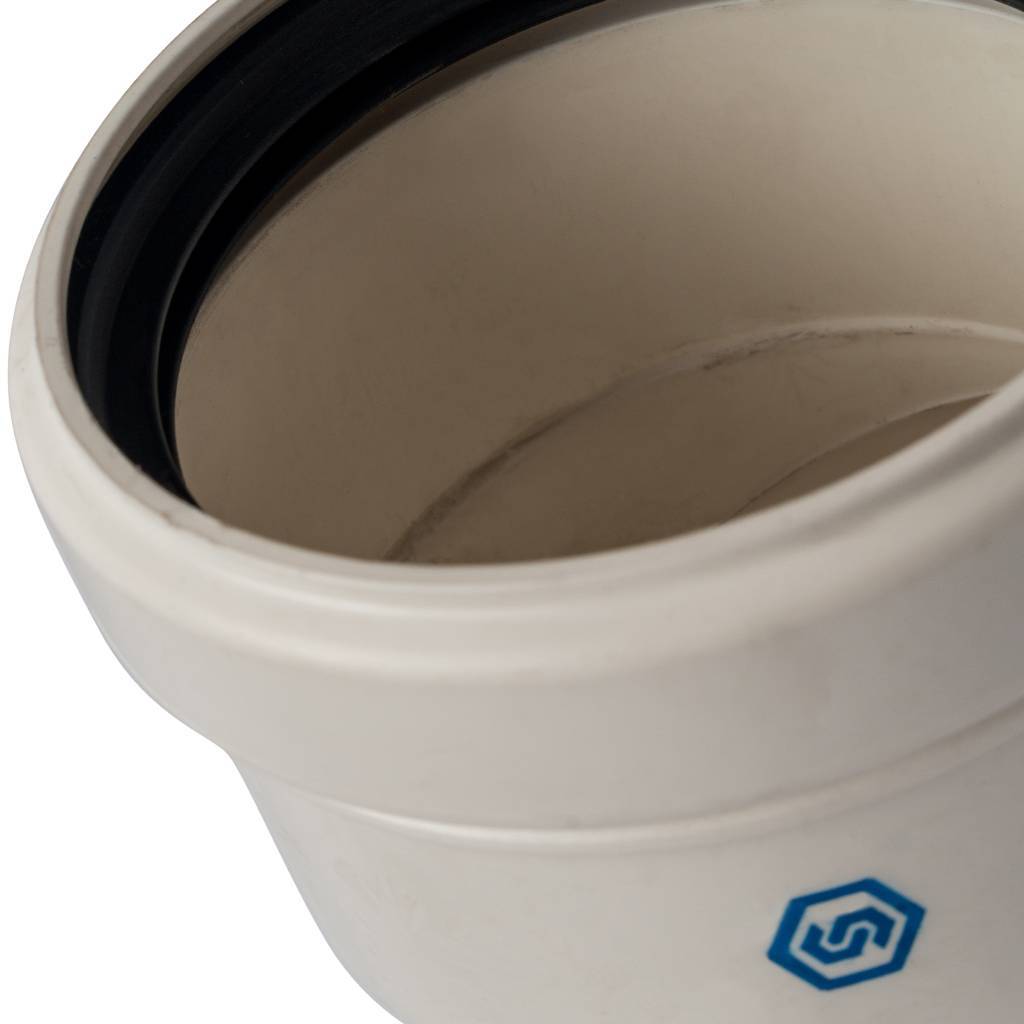 Элемент дымохода конденсационного Stout угол 45° D80 м/п PP-FE оформить заказ с доставкой с ближайшего склада