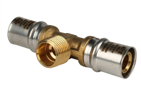 Тройник-пресс с наружной резьбой, тип SFP-0008, Stout Ду20х1/2х20