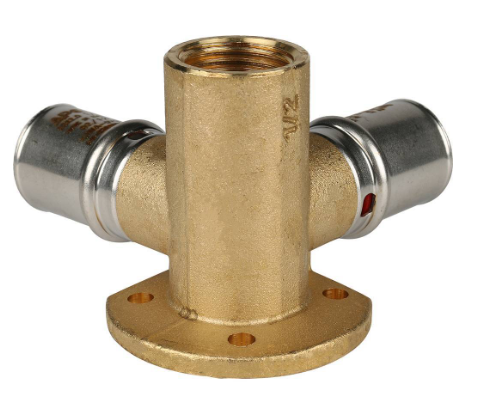 Тройник-пресс настенный с креплением, тип SFP-0015, Stout Ду20х1/2х20 заказать со складов по всей России