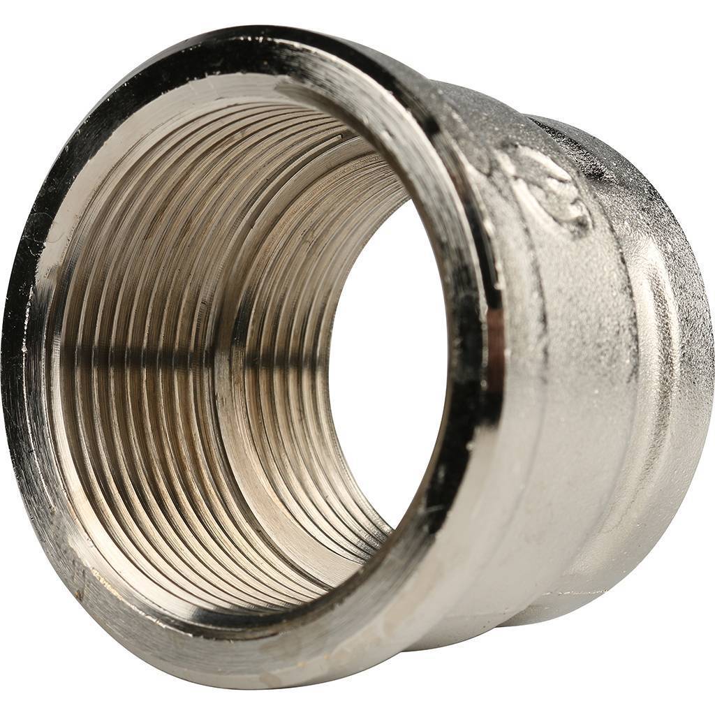 Муфта ВВ переходная никелированная Stout 1 1/2"х1/2"