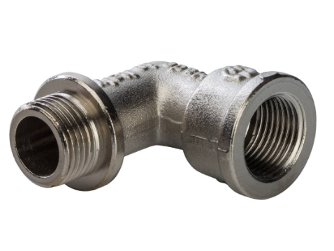 Угольник с упором НВ никелированный 3/8", Stout