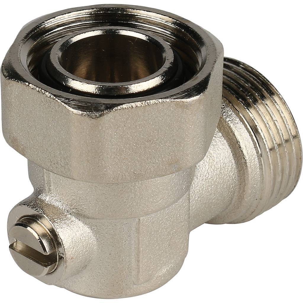 Узел нижнего подключения для радиатора Stout SVH-0006-000020 раздельный угловой 3/4"