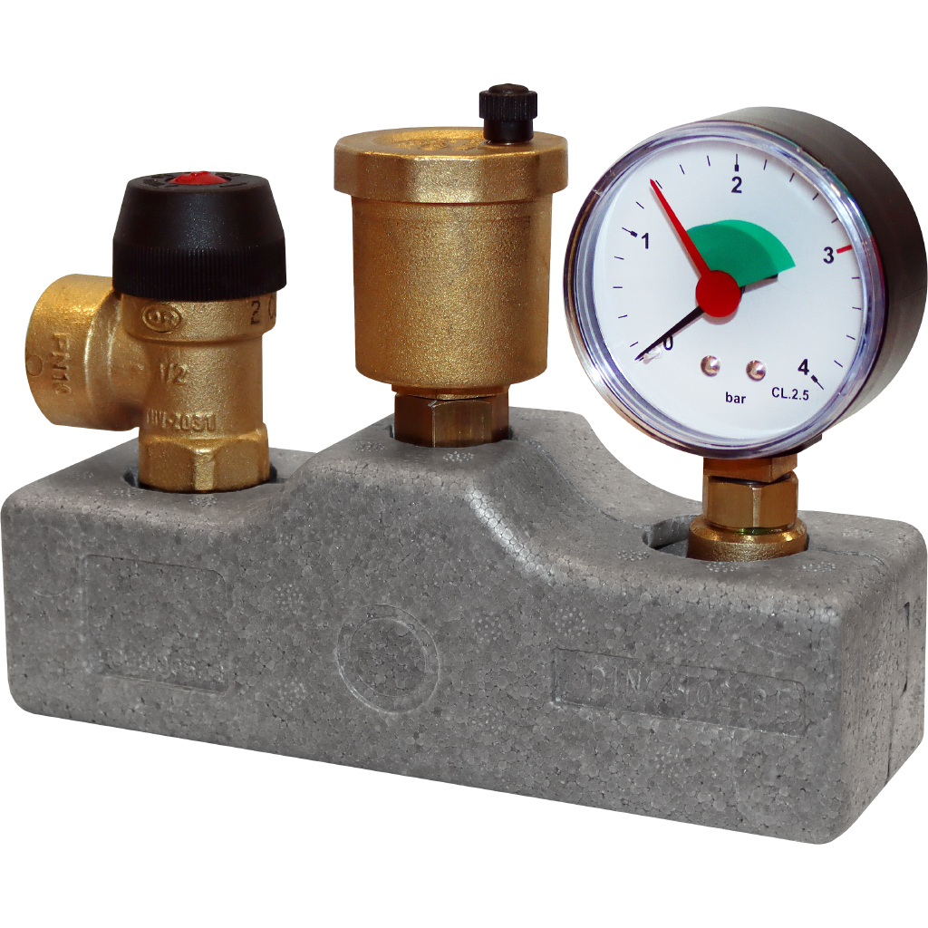 Группа безопасности котла Stout SVS-0040 1/2х3/4" теплоизоляционный кожух до 50 кВт