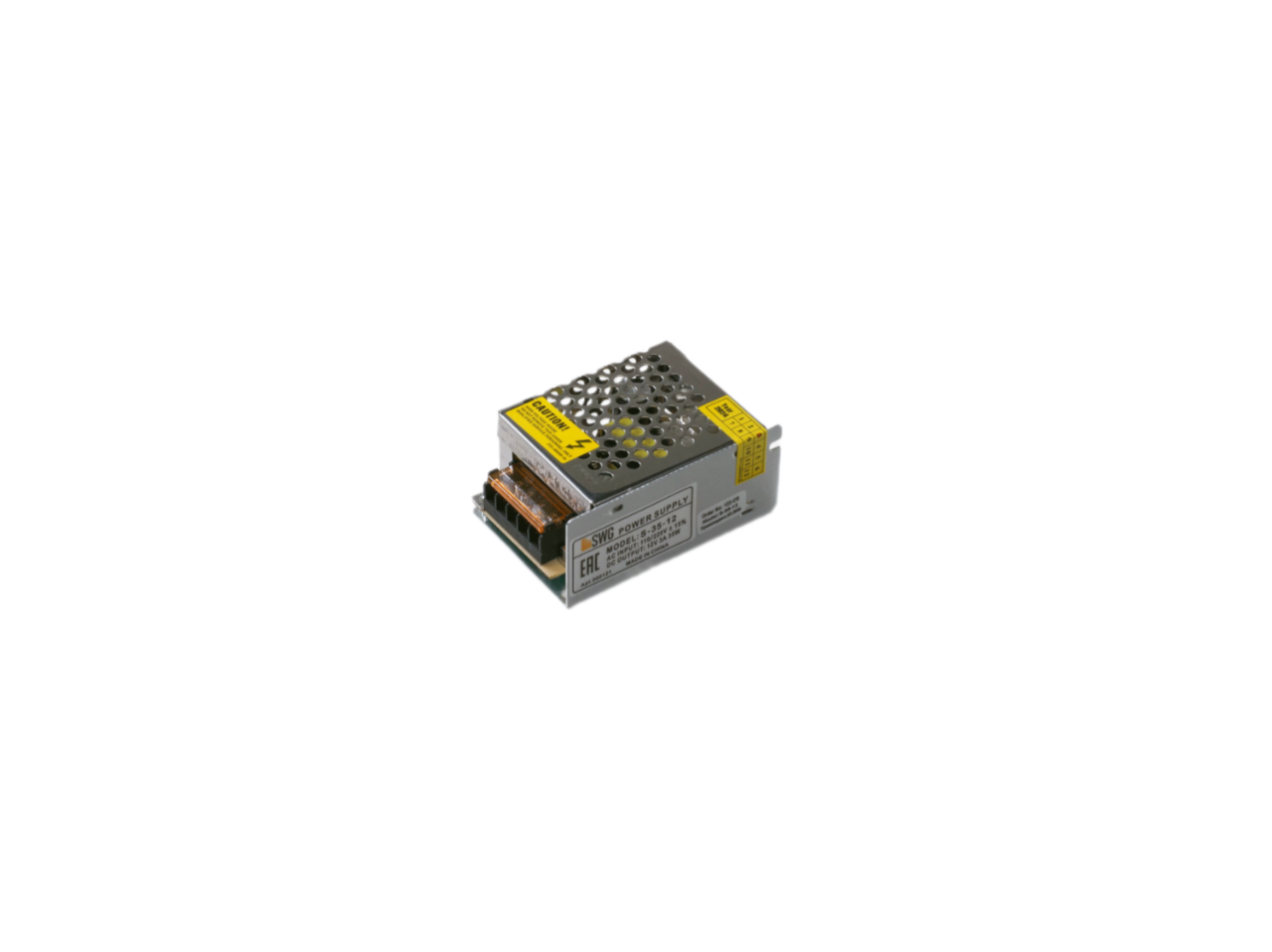 Блок питания SWG 12V 35W IP20 3A S-35-12 000121 купить с доставкой по РФ