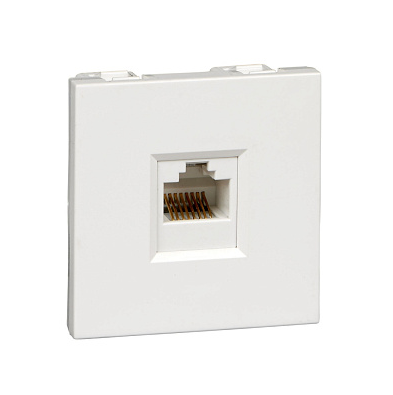 Розетка Systeme Electric 1xRJ45 Cat5e 45Х22.5 белая R9010