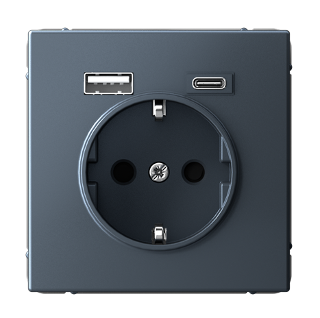 Розетка Systeme Electric ARTGALLERY 16А с 2 USB A+C, 5В/2,4А/3,0А, 2х5В/1,5А, механизм, грифель