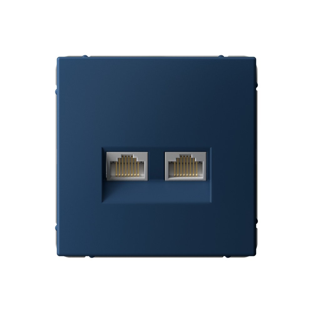Розетка Systeme Electric ArtGallery двойная компьютерная RJ45+RJ45, кат. 6А, механизм, аквамарин купить с доставкой по РФ
