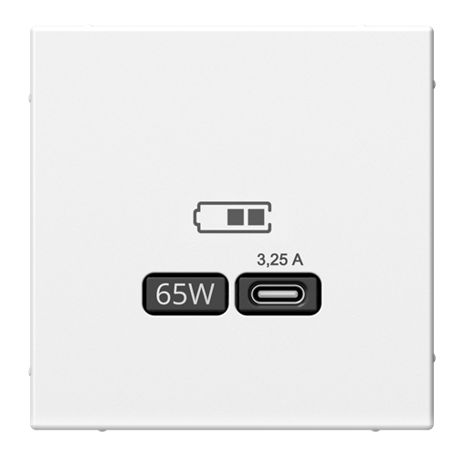 Розетка Systeme Electric ARTGALLERY USB тип-С 65Вт высокоскоростного заряда QC, PD, механизм, лотос