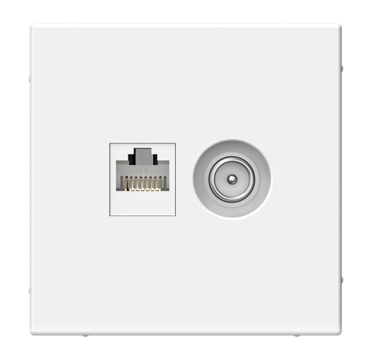 Розетка двойная Systeme Electric ARTGALLERY ТВ + компьютерная RJ45, кат. 5Е, лотос