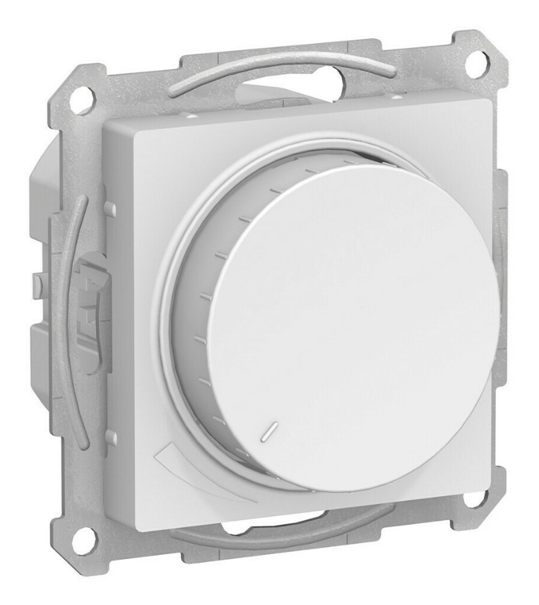 Светорегулятор (диммер) повор-нажим Systeme Electric ATLASDESIGN, LED, RC, 400Вт, мех., белый