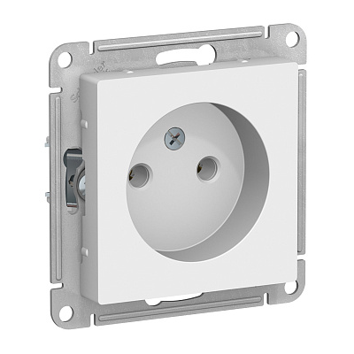Розетка Systeme Electric ATLASDESIGN без заземления 16А механизм белый